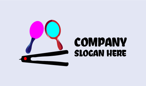 Logotipo De Salón De Belleza Para Plancha De Pelo