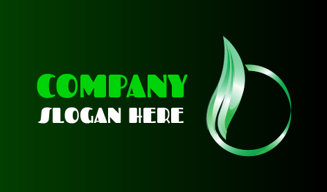 Logotipo Del Círculo De Belleza Verde Brillante