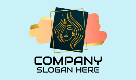 Logo Di Bellezza Per Capelli Dorati