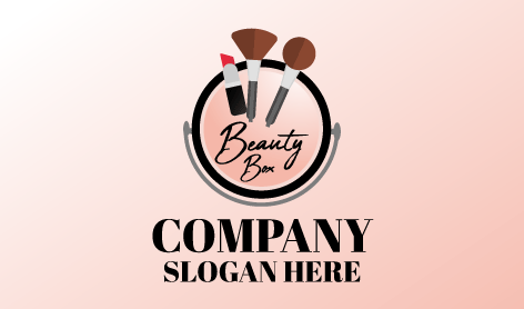 Logo De Beauté De Pinceaux De Maquillage