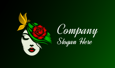 Logo De Beauté Rose Rouge