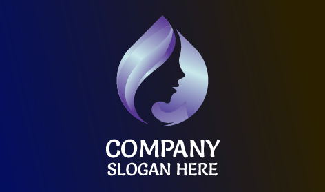 Silbernes Tropfen Schönheits Logo