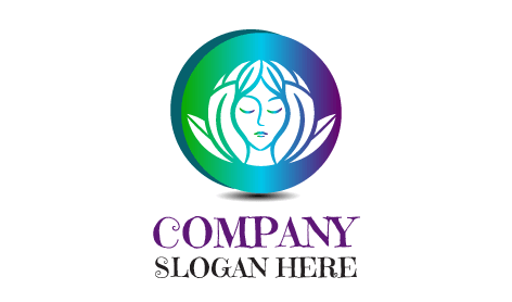 Logo Kecantikan Wanita Tidur