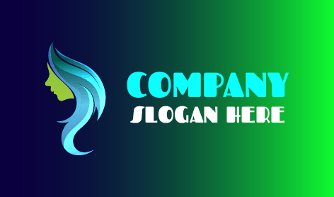 Logo Kecantikan Rambut Teal