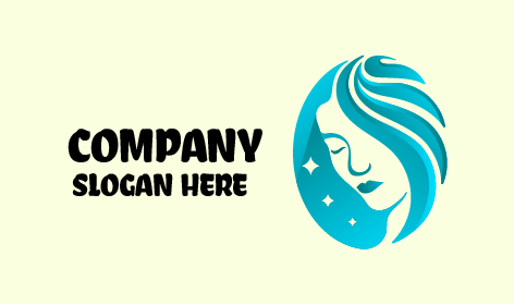 Logo Beauté Des Cheveux Étoiles Blanches