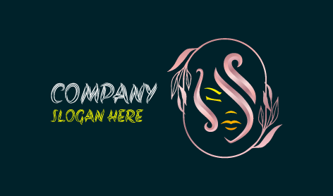 Logo De Beauté De Maquillage De Fête Jaune