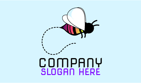 Beautifully Winged Honey Bee Logo