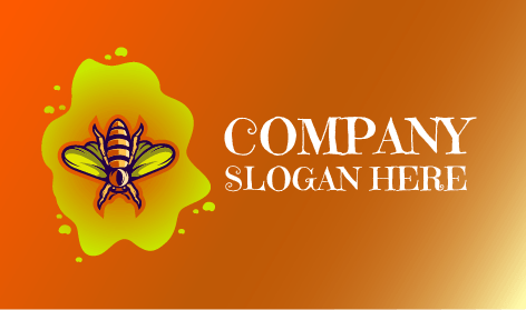 Llamativo Logotipo Dorado De Abeja Melífera