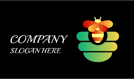 Green Honeycomb Bee Logo