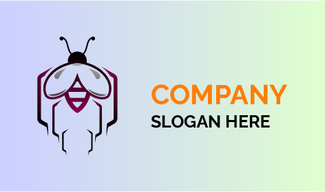 Purple and Black Honey Bee Logo