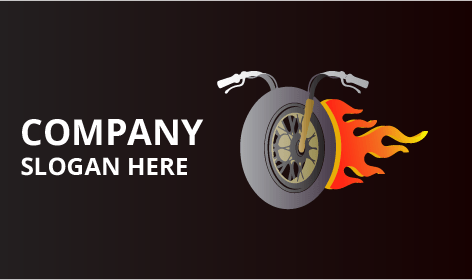 Logo De Vélo De Roue De Piste De Course Volante