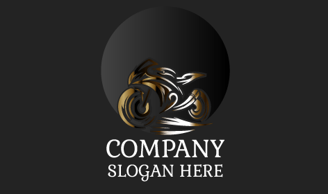 Luxurious Gold Bike Logo