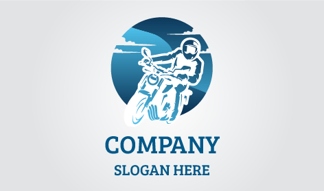 Logo De Vélo De Moto De Course