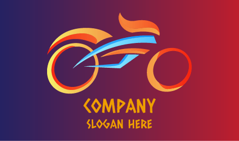 Logotipo De Bicicleta Híbrida Brilhante