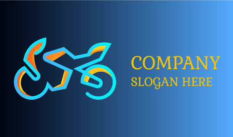 Logo De Vélo Électrique Bleu Ciel