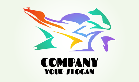 Vibrant Stencil Bike Logo