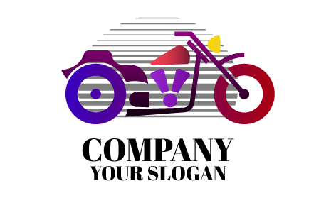 Vintage Colorful Bike Logo