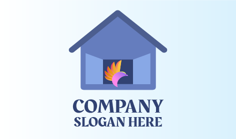 Logotipo De Pájaro Aviario Azul