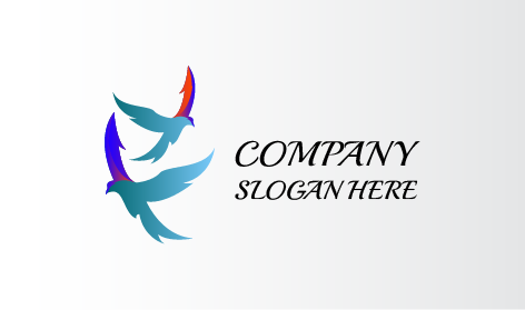 Logo D'oiseau Volant En Dégradé