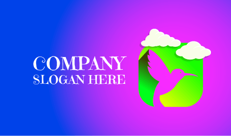 Yeşil Kağıt Origami Kuş Logosu