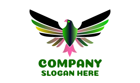 Mehrfarbiges Adlervogel Logo