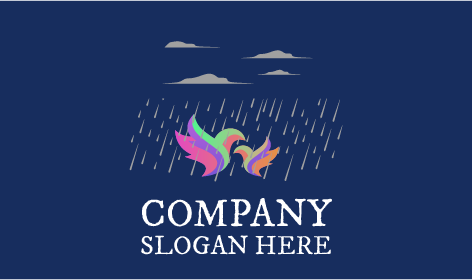 Logo Di Uccello Che Fa La Doccia