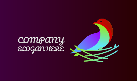 Tilted Head Bird Logo