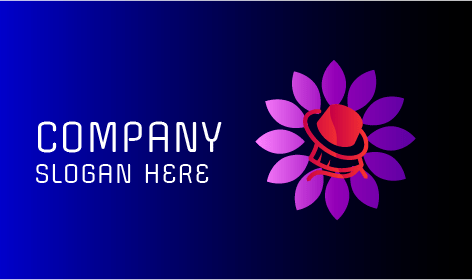 Logo Blooming Violet Flower Boutique