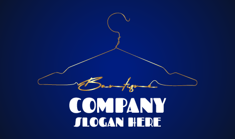 Logotipo De Percha De Boutique Dorada