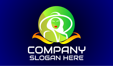 Logo Butik Siluet Feminin Hijau