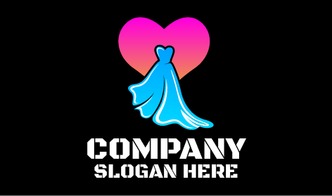 Logo für Boutique mit Herzkleid
