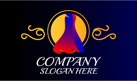 Logo Butik Gaun Panjang Berkobar