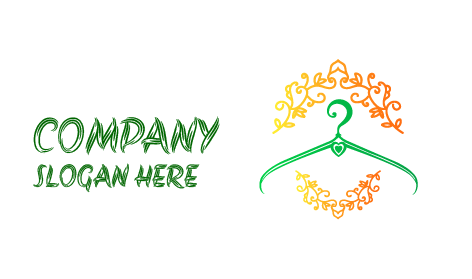 Logo Butik Gantungan Baju Hijau yang Elegan