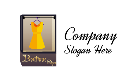 Logotipo De La Boutique De Vestidos Amarillos