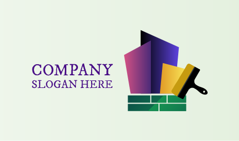 Logotipo de constructores de pinceles para pintar paredes