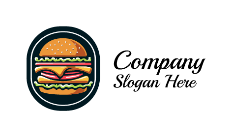 klassisches Gegrilltes Hamburger-Logo
