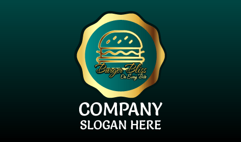 Leckeres Fast-Food-Burger-Logo