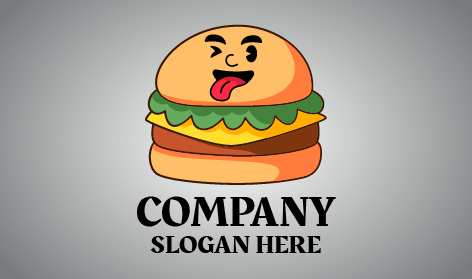 Fast Food Burger Cartoon Logo