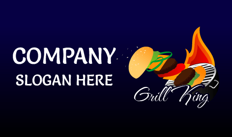 Feuer Flamme Gegrilltes Burger-logo