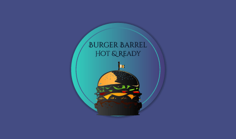Scharfes Gegrilltes Burger-logo