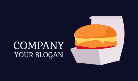 Großes, Mit Burgern Umwickeltes Logo