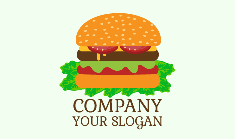 Hammelfleisch-Patty-Burger-Logo