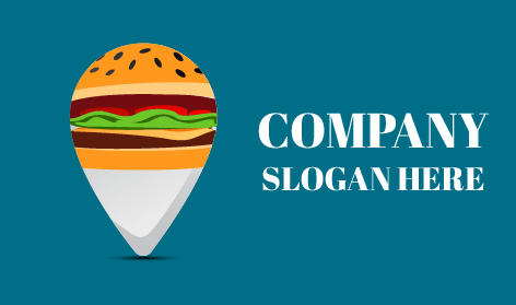 Navigationslogo Für Die Cafeteria Mit Rindfleischburger