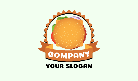 Logo Für Den Burger Mit Sesamstreuseln