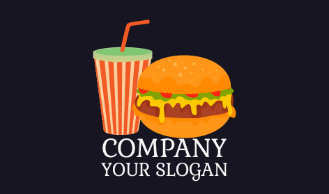 Limonadengetränk-Burger-Logo