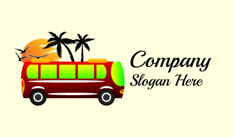Logotipo De Ônibus De Verão Praiano