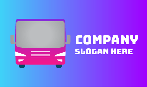 Big Front Glass Window Bus Logo