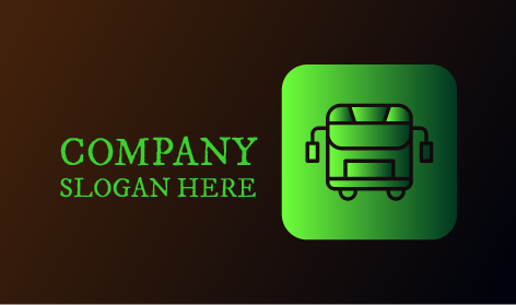 Logo De Bus Mascotte Vert