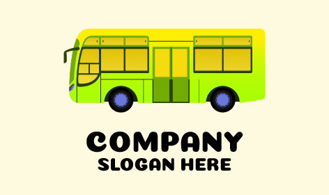 Logotipo De Ônibus Neon Em Movimento