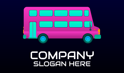 Logo Bus Geometris Yang Menyenangkan